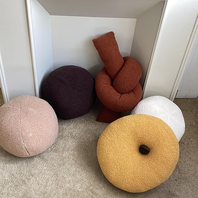 Chocolate Ball Shaped Plush Pillow,Cute Soft Waist Rest Cushion,Home Decorative Throw Pillow Used to Add Comfort and Style to A Couch,Sofa,Or Living Room.