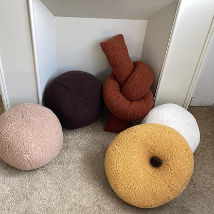 Chocolate Ball Shaped Plush Pillow,Cute Soft Waist Rest Cushion,Home Decorative Throw Pillow Used to Add Comfort and Style to A Couch,Sofa,Or Living Room.
