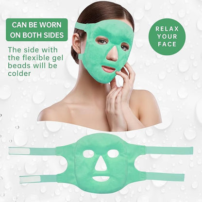 ZNÖCUETÖD Face Ice Mask Facial Ice Packs Gel Hot Cold Compress for Post Oral, Dental, Nose,Facelift Plastic Cosmetic & Laser Surgery Recovery Puffiness Swelling Dark Circles & Headaches Gift for Women