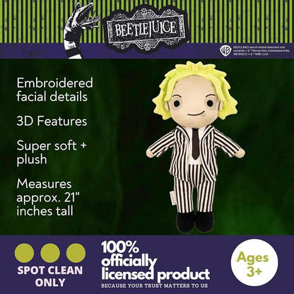 Collectibles Beetlejuice Halloween Bedding Super Soft Cozy Decorative Pillow, (Officially Licensed Product) By Franco