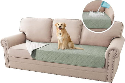 H.VERSAILTEX Couch Cover for Dogs Washable 100% Waterproof Sofa Cushion Cover Dog Bed Cover Non-Slip Pet Blanket for Sofa Cushion Protector, 35" x 82", Sage