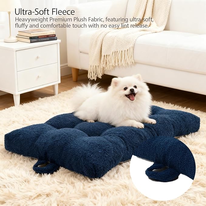 Washable Dog Couch Bed, Pet Sofa with Removable Cushion & Non-Slip Bottom, Orthopedic Plush Furniture for Medium/Large Dogs,Cat & Dog Loveseat.(Blue)