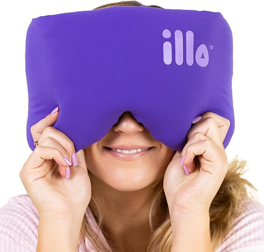 illo Wearable Pillow Sleep Mask | Soft Mulberry Silk Blackout Women Sleeping Eye Mask | Best for Her Home Bed Work Camping Airplane | Great Birthday Gift for Mom Sister Grandma Girlfriend & Teacher