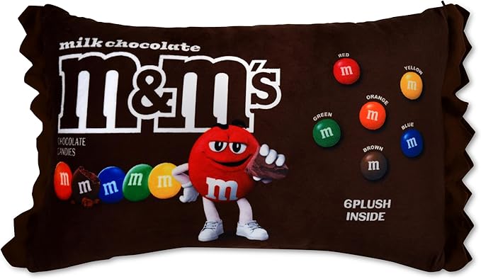 iscream M&M's Package 16" x 8.5" Pillow Set with Mini M&M's Candy Pillows