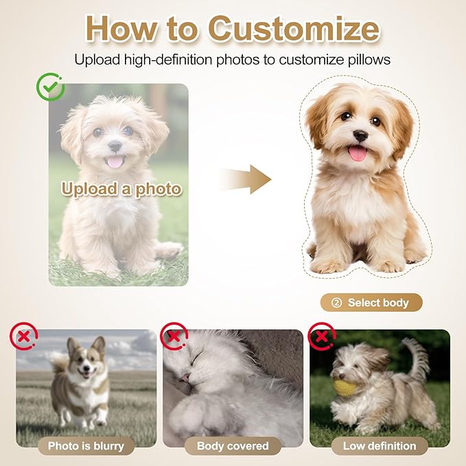 Customizable Photo Throw Pillows, Personalize Your Dog, cat or Couple Photos as Throw Pillows, for Halloween, Christmas, Birthdays.