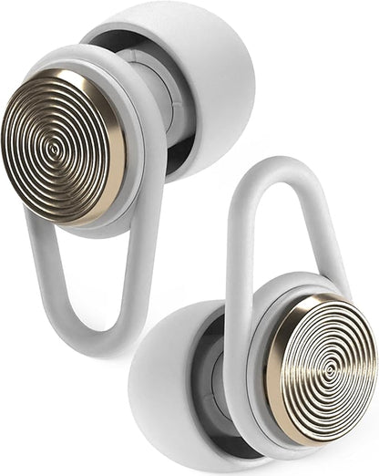 Hears One Ear Plugs for Noise Reduction - Patented Reusable Concert Earplugs, 20dB SNR Sound Reduction, Hypoallergenic for Musicians, Motorcycle and Sleeping with 4 tip Sizes - Gold Haze