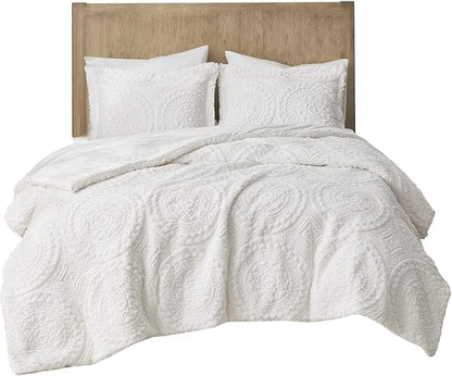 Madison Park Ultra Soft Luxury Premium Plush Comforter Mini Modern All Season Down Alternative Bedding Set with Matching Sham, Full/Queen, Ivory