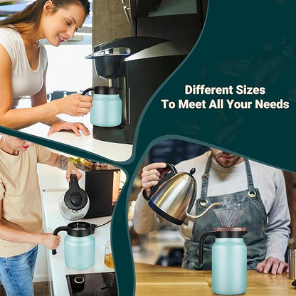27Oz Thermal Coffee Carafes For Keeping Hot/Cold, Stainless Steel Coffee Carafe, Dustproof Insulated Water Carafe for Party/Home,Blue
