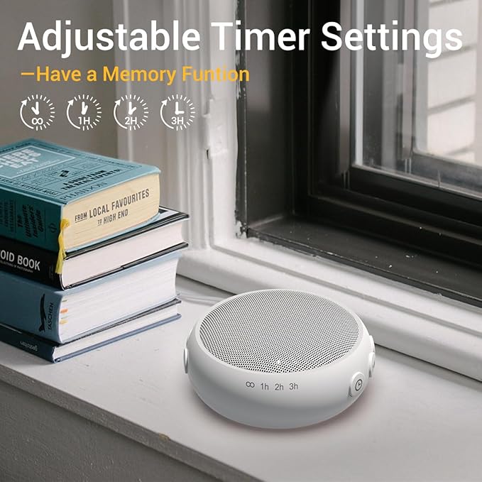 SoundMe Pink Noise Machine Sound Machinie with 30 Soothing Natural Sounds 36 Volume Portable Travelfor Sleeping Brown Noise Machine for Baby Kids Adults Noise Canceling Machine for Office Privacy