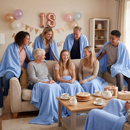 Kinlop Fleece Blanket Bulk 60 x 50 Inch Soft Lightweight Fleece Cozy Blanket Warm Throw Plush Pet Throw for Bed Couch Sofa Home Office Wedding Gifts Travel Camping(Soft Velvet Blue)