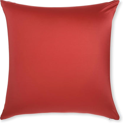PILLOWY 26" x 26" Throw Pillow - Maroon: 1 PCS Luxurious Premium Microbead Pillow with 85/15 Nylon/Spandex Fabric. Forever Fluffy, Outstanding Beauty & Support. Silky, Soft & Beyond Comfortable