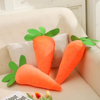 3 Pcs Easter Carrot Throw Pillow Shaped Cushion Decorative Pillows Carrot Shaped Pillow Filling Easter Toys Stuffed Decor for Home Bedroom Couch Decorations Festive Gift