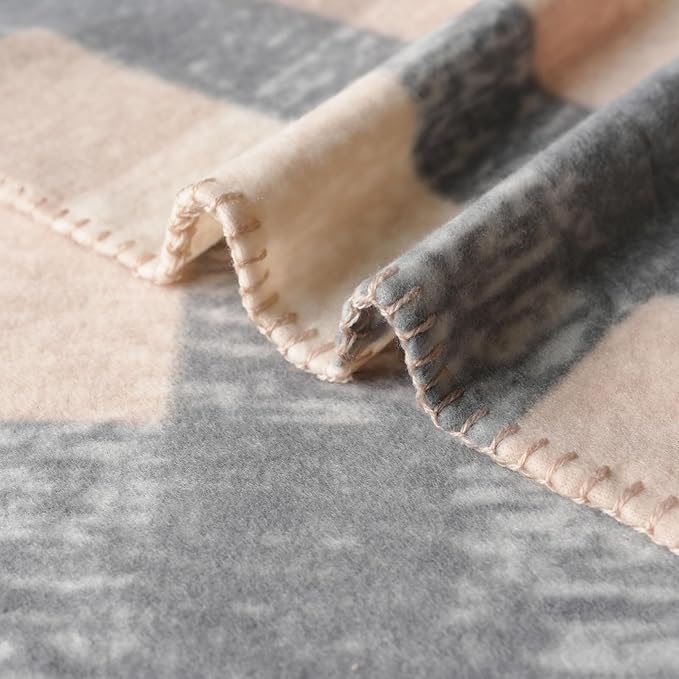ZYFZCYBL Fleece Throw Blanket Blankets Bulk 6 Pack Soft Lightweight for Cozy Polar Fleece 50 x 60 Solid Pet-Friendly Colorful Bed Sofa Couch Fleece Fabric Travel Wedding Gift（Brown and Grey）