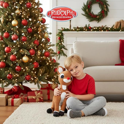 Franco Rudolph The Red Nose Reindeer Kids Holiday & Christmas Bedding Super Soft Plush Cuddle Pillow Buddy, One Size, (Officially Licensed Product)