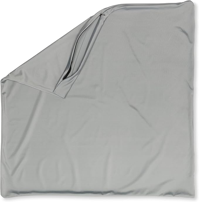 PILLOWY 18"x18" Throw Pillowcases (Cover Only) - 85/15 Nylon, Spandex - Luxurious, Silky, Stretchy & Soft - 1Pcs Solid Color - A Perfect Choice for Couch Chairs Sofa Bed Adult/Kids Bedroom, Light Grey