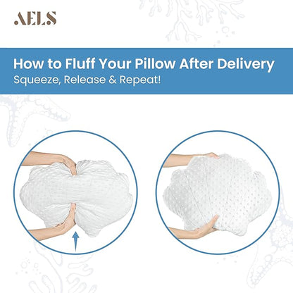 AELS Coastal Throw Pillows Set of 2, Shell Seahors Pillows, Beach Ocean Nautical Themed Smooth Soft Minky Decorative Throw Pillows, Cute Pillow for Couch Sofa Bed Living Room Bedroom Nursery, White