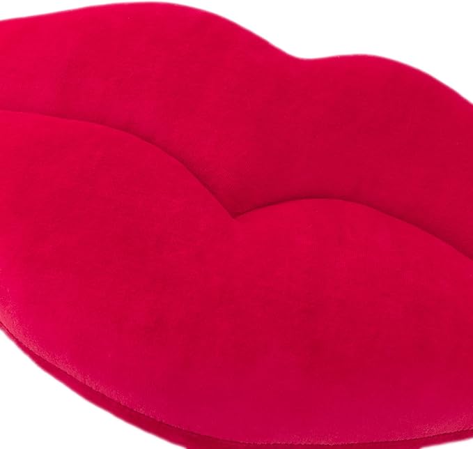 KINGROSE 3D Lip Throw Pillow Cute Decorative Pillow Soft Cushion for Sofa Couch Bed Home Decor Girls 12 x 24 Inches Red