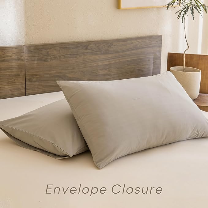 CozyTide California King Comforter Set (106×96 Inch),Cotton Linen Feel Textured Comforter Set,Lightweight Fluffy Cal King Bedding Comforter Set 3 Pieces