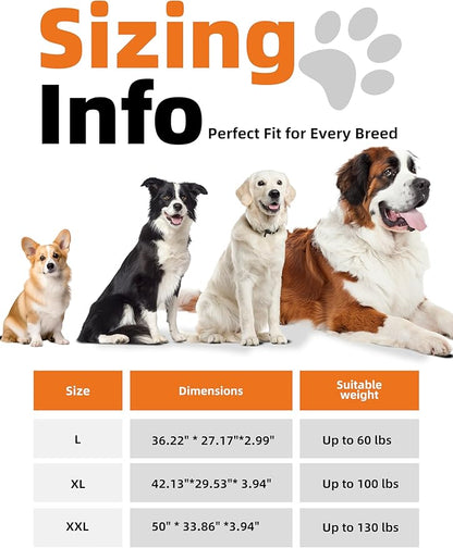 Sytopia Indestructible 36 Inch Orthopedic Waterproof Dog Crate Bed chew Proof for Large Dogs, Removable Washable Cover, Egg Crate Foam Mat, Suitable for Dogs Up to 60 Lbs, Brown