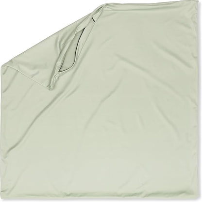 PILLOWY 26"x26" Throw Pillowcases (Cover Only) - 85/15 Nylon, Spandex - Luxurious, Silky, Stretchy & Soft - 1Pcs Solid Color - A Perfect Choice for Couch Chairs Sofa Bed Adult/Kids Bedroom, Cadet Grey