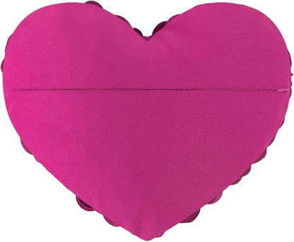 JWH Valentine's Day Throw Pillow Covers Decorative Flower Accent Pillow Cases Heart Shaped Cushion for Couch Living Room Bed Chair 14 x 16 Inches Purple Red