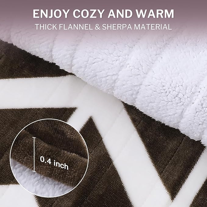 VENTIMI Electric Blanket Heated Throw, 72" x 84" Heated Blanket with 9 Heat Levels & 2 to 10 Hours Auto Off, Fast Heating Blankets with ETL & FCC Certification, Coffee