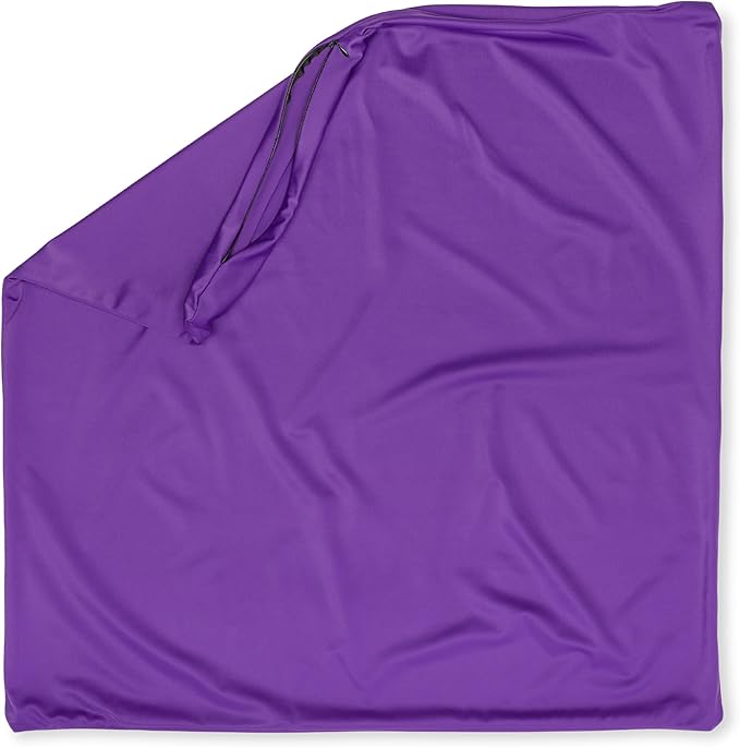 PILLOWY 16x16 Throw Pillowcase (Cover Only) -85/15 Nylon, Spandex - Luxurious, Silky, Stretchy & Soft - 1Pcs Solid Color - A Perfect Choice for Couch Chairs Sofa Bed Adult/Kids Bedroom, Dark Lavendar