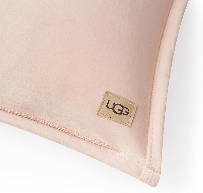 UGG Coco 2-Pack Decorative Pillows - Soft & Plush Throw Pillow Inserts with Throw Pillow Covers - Perfect for Sofa, Bed, Living Room Decor or Home Decor, 20" x 20", Pink Himalayan Salt