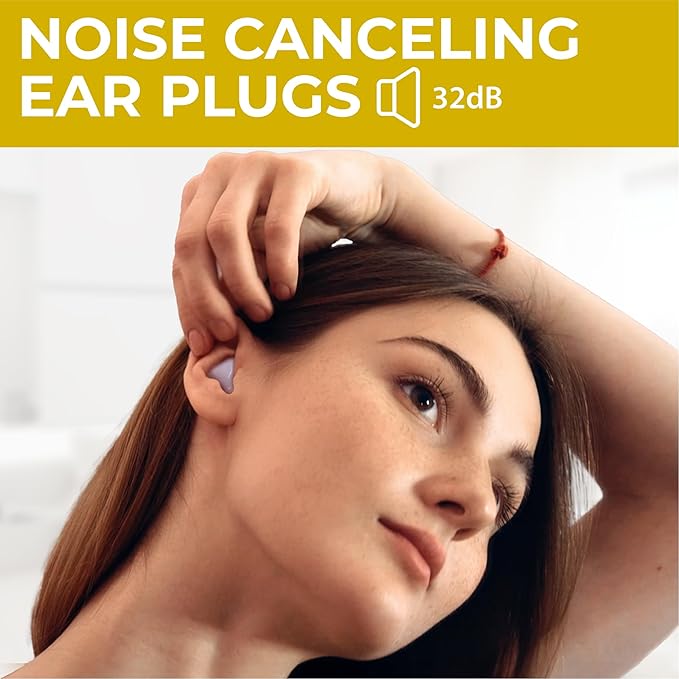 Peace&Quiet | PQ Wax Ear Plugs for Sleeping, Swimming - Soft Noise Cancelling Silicone Gel Wax Earplugs for Sleep and Swimmers, Ear Protection with Sound Blocking Level of 32 Db, Yellow
