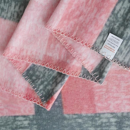 ZYFZCYBL Fleece Throw Blankets for Couch Bulk Lightweight Warm Soft Cozy Blanket 6 Pack Bulk Fleece Blanket Solid for Bed Couch Office Gifts Outdoor 50 x 60 inch Pink and Grey