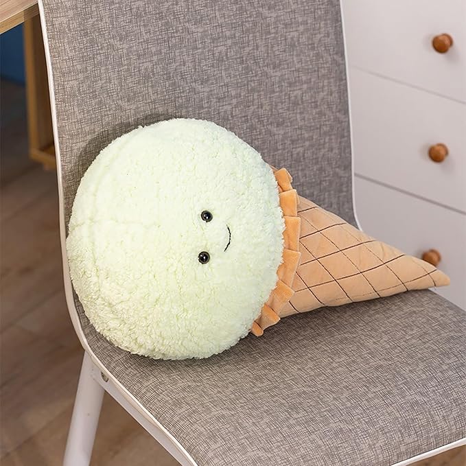 Five-Color Ice Cream Pillow - Soft and Skin-Friendly Fabric, Meticulous Craftsmanship (Blue)