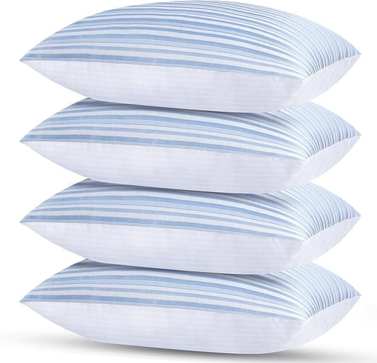 Cooling Pillows Standard Size Set of 4, Hotel Collection Bed Pillow for Sleeping Pillows 4 Pack for Back, Stomach or Side Sleepers, Soft and Supportive Washable Pillows for Bedroom