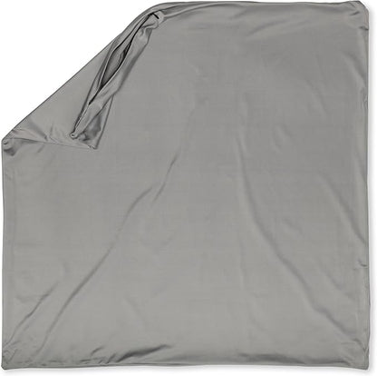 PILLOWY 20"x20" Throw Pillowcases (Cover Only) - 85/15 Nylon, Spandex - Luxurious, Silky, Stretchy & Soft - 1Pcs Solid Color - A Perfect Choice for Couch Chairs Sofa Bed Adult/Kids Bedroom, Dark Grey