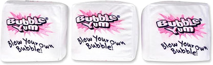 iscream Bubble Yum Package 17" x 6" Pillow Set with Three Bubblegum Pieces in Plush Wrappers