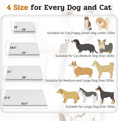 NWK Pack of 4 Fluffy Self Warming Cat Mat, Cat Blanket, Thermal Dog Mat, Washable, Non-Slip Bottom for Sofa & Crate & Kennel & Car Seat (Creamy White, Large (34'' X 22'' X 0.7''))