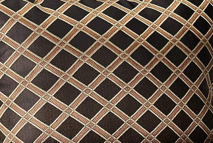 Chezmoi Collection 7-Piece Black/Gold Diamond Floral Medallion Jacquard Woven Comforter Set, Queen