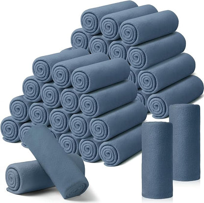 Kinlop Fleece Blanket Bulk 60 x 50 Inch Soft Lightweight Fleece Cozy Blanket Warm Throw Plush Pet Throw for Bed Couch Sofa Home Office Wedding Gifts Travel Camping(Gray Blue)