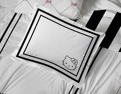 Jay Franco Comforter Set Includes Sheets and Pillow Covers - Soft and Cozy Bed Set for Stylish Room Decor, White - Hello Kity 5 Piece Twin Size Bedding