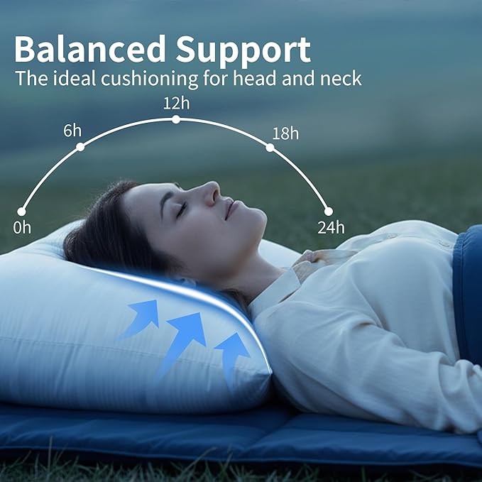 Pillows Standard Size Set of 2, Standard Pillows Set of 2 with Adjustable Down Alternative Polyester Fiber Fill, Hotel-Quality Comfort for Side, Back & Stomach Sleepers