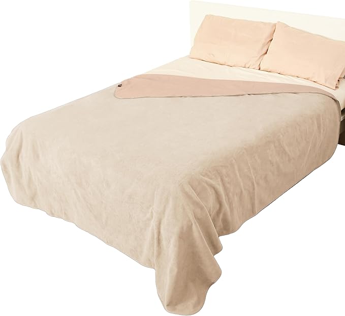Catalonia Waterproof Blanket for Bed, Reversible Fleece Bed Sofa Cover, Washable Liquid Proof Furniture Protector