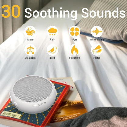 SoundMe Pink Noise Machine Sound Machinie with 30 Soothing Natural Sounds 36 Volume Portable Travelfor Sleeping Brown Noise Machine for Baby Kids Adults Noise Canceling Machine for Office Privacy
