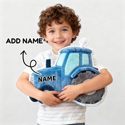 Custom Tractor Shaped Pillow Personalized Double-Sided Printed Cute Pillow Customized Christmas Party Commemorative Gift Sofa Decorative for Boys and Girls 8-32in