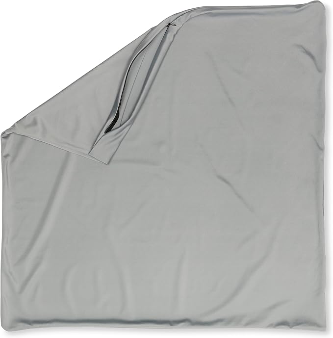PILLOWY 16"x16" Throw Pillowcases (Cover Only) - 85/15 Nylon, Spandex - Luxurious, Silky, Stretchy & Soft - 1Pcs Solid Color - A Perfect Choice for Couch Chairs Sofa Bed Adult/Kids Bedroom, Light Grey