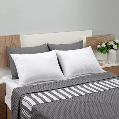 Utopia Bedding Bed Pillows King Size Set of 4 (White), Premium Soft Hotel Pillows, Original Down Alternative Filling, Pillow for Sleeping, Cooling Pillow for Back, Stomach and Side Sleeper