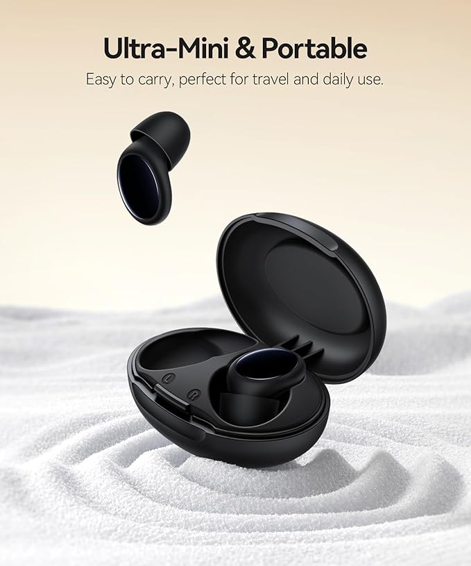 Ear Plugs for Sleeping 45dB Noise Cancelling Ear Plugs for Noise Reduction & Snoring, Concerts, Earplugs for Sleep,Sider Sleepers Airplane, Silicone Earplugs Reusable Concert Ear Plug +8Tip Black