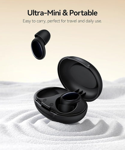Ear Plugs for Sleeping 45dB Noise Cancelling Ear Plugs for Noise Reduction & Snoring, Concerts, Earplugs for Sleep,Sider Sleepers Airplane, Silicone Earplugs Reusable Concert Ear Plug +8Tip Black