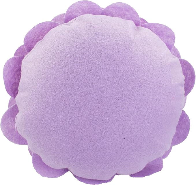 Fennco Styles Eva's Flower Garden Decorative Filled Throw Pillow 13" Round - Lilac Floral Accent Pillow for Home, Couch, Bed, Living Room, Holiday and Office Décor