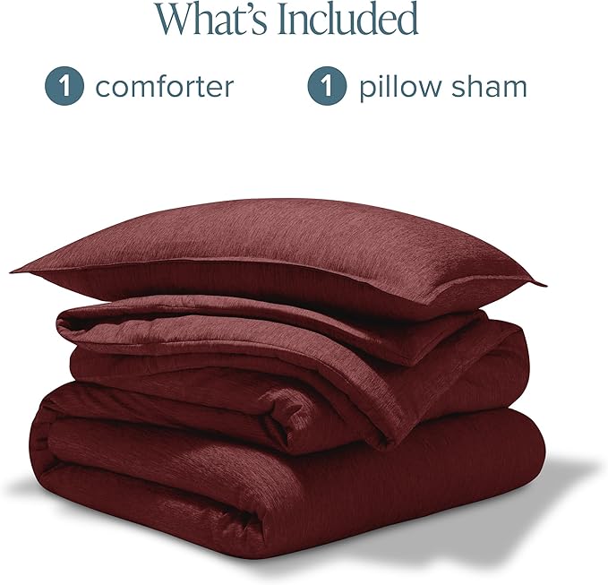 Bare Home Comforter Set - Twin/Twin Extra Long - Ultra-Soft - Goose Down Alternative - Premium 1800 Series - All Season Warmth Comforter (Twin/Twin XL, Heathered Rose)