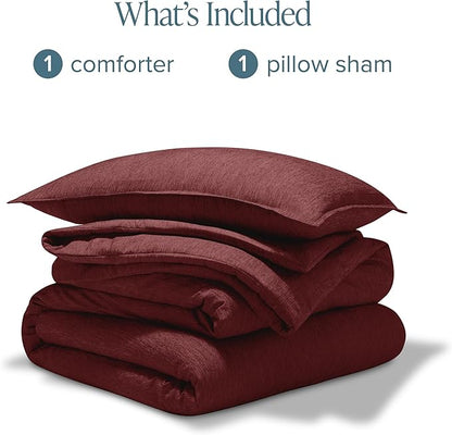 Bare Home Comforter Set - Twin/Twin Extra Long - Ultra-Soft - Goose Down Alternative - Premium 1800 Series - All Season Warmth Comforter (Twin/Twin XL, Heathered Rose)