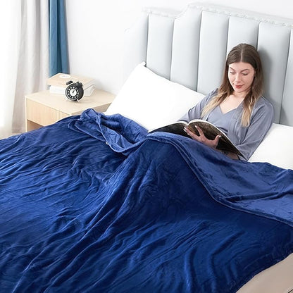 Electric Heated Blanket Full Size 72"x84",Fast Heating Throw, Soft Microplush for Bed & Couch, 1-10 Hours Auto Off & 6 Heating Levels, Machine Washable, Gifts for Grandma & Family-Navy Blue